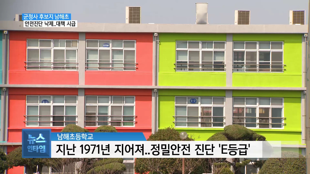 (R) 불안한 학생들..남해초등학교 안전진단 ‘낙제’ 사진